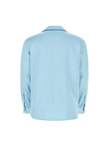 Camisa de raso Versace azul