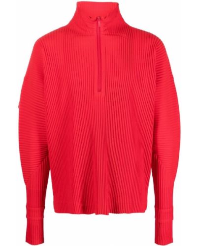 Пуловер Homme Plissé Issey Miyake червено