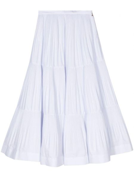 Plisované midi sukně Patrizia Pepe bílé