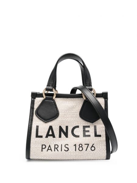 Δερμάτινη τσάντα shopper με σχέδιο Lancel
