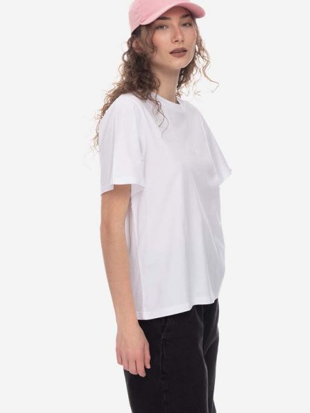 Koszulka bawełniana Woolrich biała
