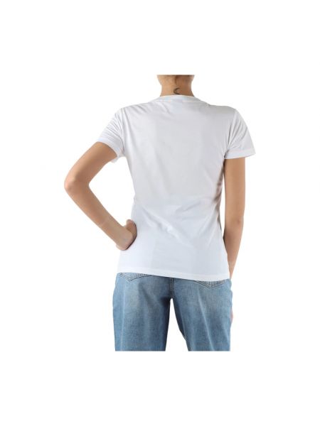 Camiseta con bordado de algodón Boss blanco