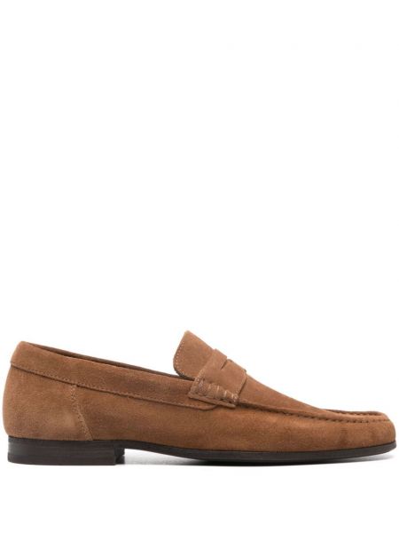 Loafers en suède Moorer marron