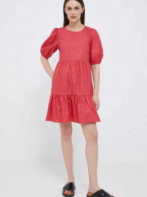 Sukienka mini bawełniana Pepe Jeans czerwona