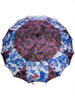 Regenschirm mit print Henrik Vibskov blau