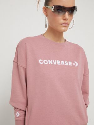 Mikina s potiskem Converse růžová
