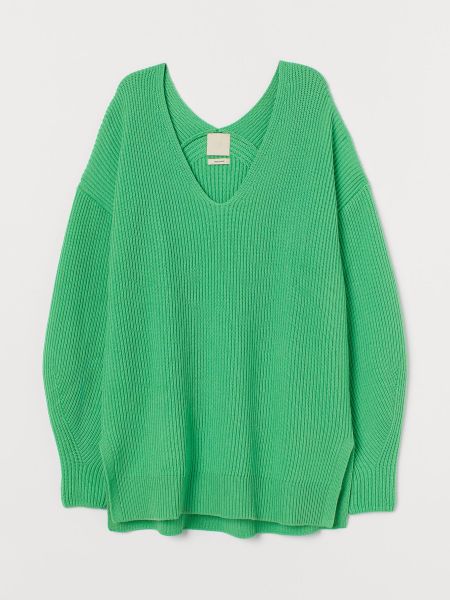 Зеленый свитер H&m