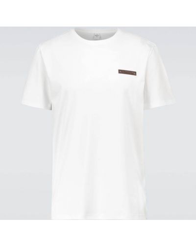 T-shirt di pelle Berluti bianco