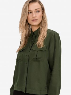 Džínová košile Calvin Klein zelená