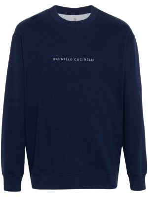 Hímzett melegítő felső Brunello Cucinelli kék
