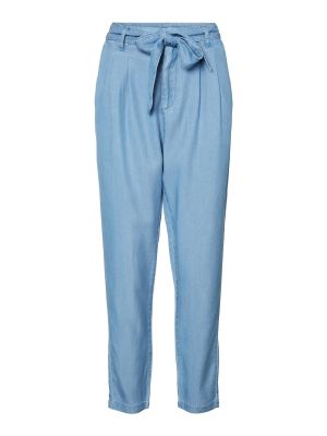 Plisované nohavice Vero Moda modrá