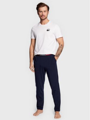 Relaxed fit kelnės Lacoste mėlyna