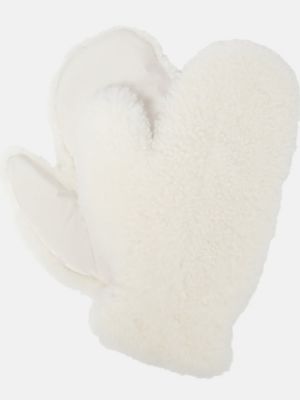 Rękawiczki Yves Salomon białe