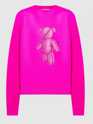 Вовняний светр з аплікацією Alexander Wang рожевий