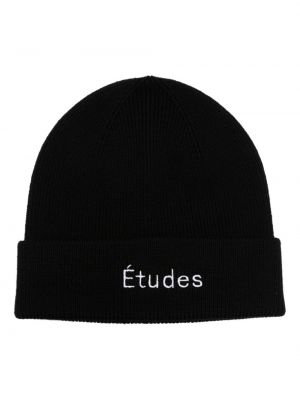 Вълнена шапка бродирана Etudes черно