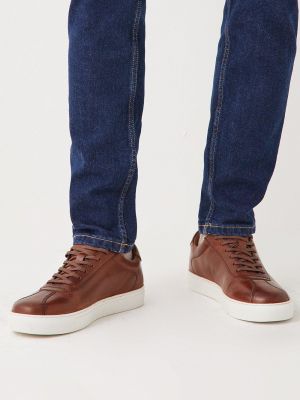 Кожаные кроссовки Burton коричневые
