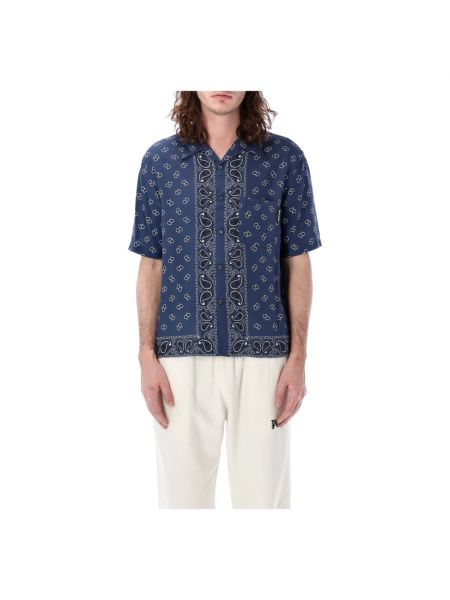 Koszula z krótkim rękawem z wzorem paisley Palm Angels niebieska