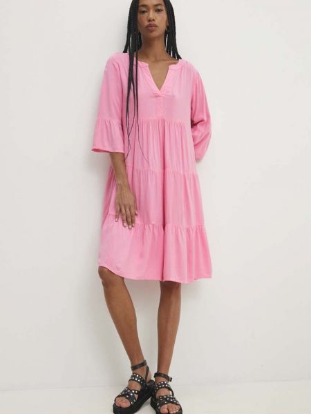 Sukienka mini Answear Lab różowa