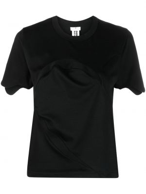 T-shirt en coton avec manches courtes Noir Kei Ninomiya noir