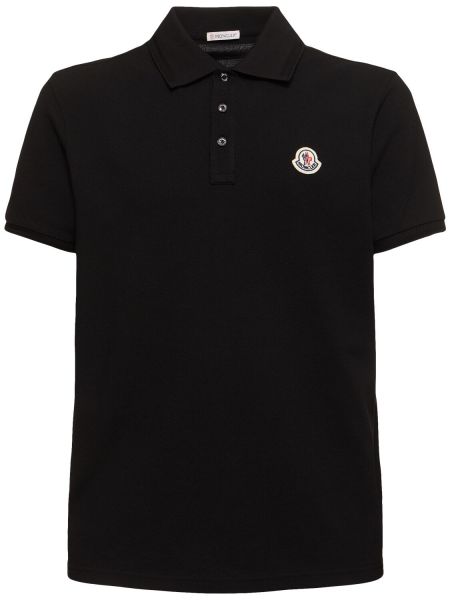 Poloshirt i bomuld Moncler sort