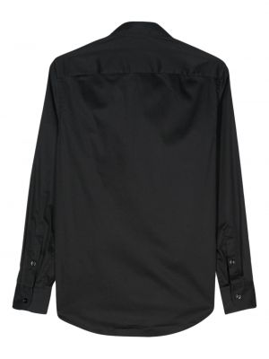 Satin hemd aus baumwoll Pt Torino schwarz