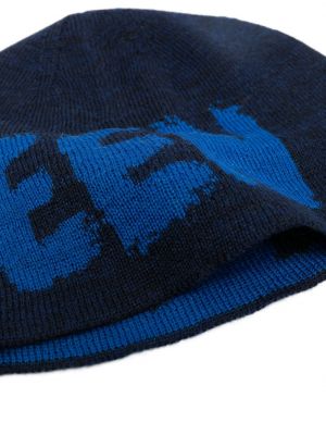 Bonnet en tricot Alexander Mcqueen bleu