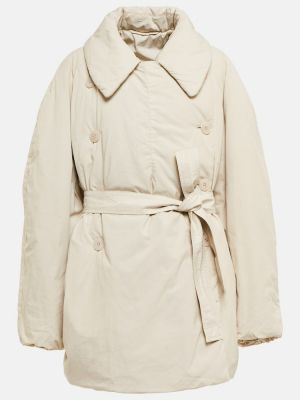 Krótki płaszcz bawełniany Lemaire biały