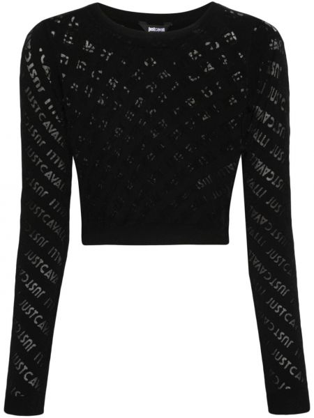 Haut en tricot à imprimé Just Cavalli noir