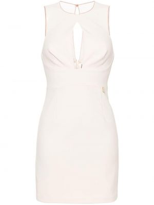Krepové mini šaty Elisabetta Franchi bílé