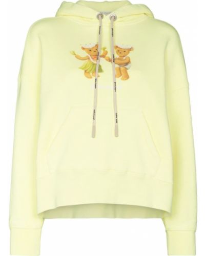 Oversize hoodie mit print Palm Angels gelb