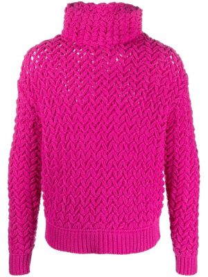 Πλεκτός πουλόβερ Valentino Garavani ροζ