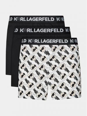 Pletene bokserice Karl Lagerfeld crna