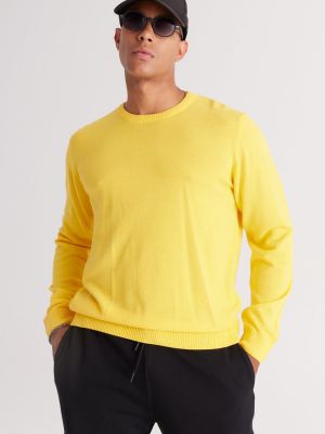 Пуловер Ac&co / Altınyıldız Classics жълто