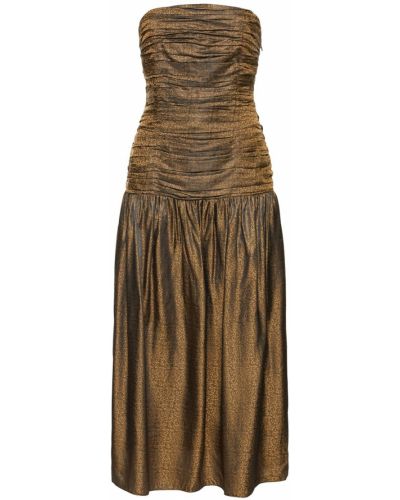 Sukienka midi z wiskozy The Garment złota