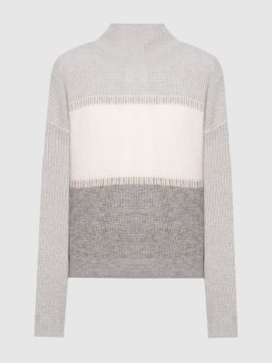 Шелковый шерстяной свитер Peserico серый