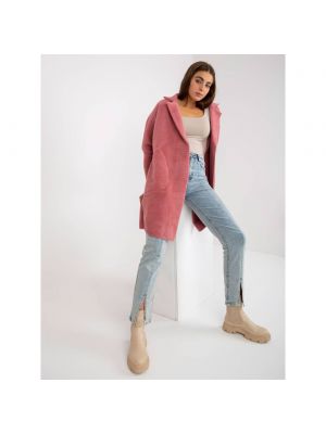 Alpaka gyapjú kabát Fashionhunters rózsaszín