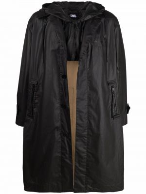Płaszcz przeciwdeszczowy Karl Lagerfeld, сzarny