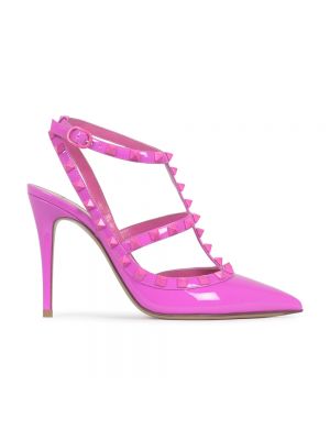 Chaussures de ville en cuir vernis Valentino rose