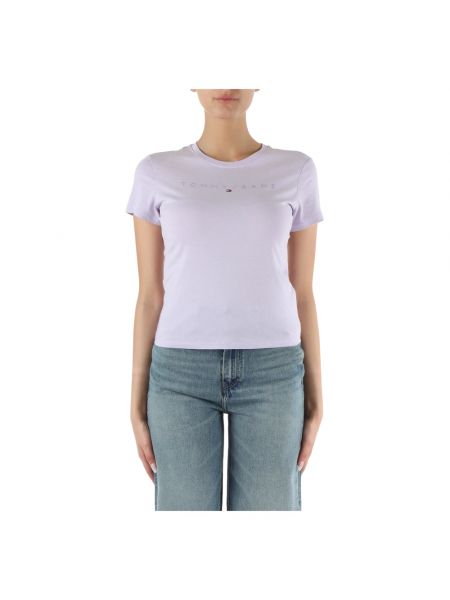 T-shirt aus baumwoll Tommy Jeans lila