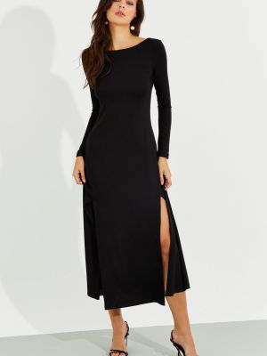Sukienka długa z otwartymi plecami Cool & Sexy czarna