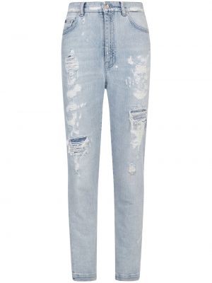 Rippet stretch jeans Dolce & Gabbana blå