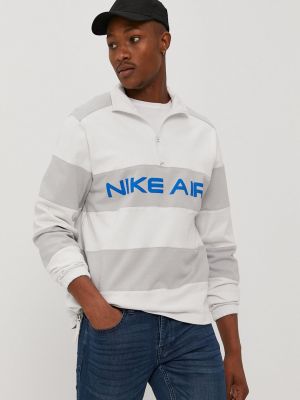 Bluza z nadrukiem bawełniana z printem Nike Sportswear, biały