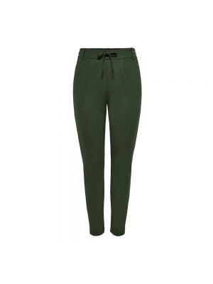 Pantaloni con lacci plissettati Only verde