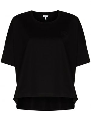 Camiseta con bordado Loewe negro