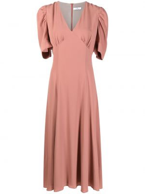 Платье макси с V-образным вырезом длинное Ps Paul Smith, розовый