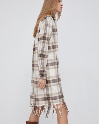 Polo Ralph Lauren pamut ruha krémszínű, mini, oversize