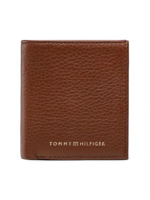 Kožená peňaženka Tommy Hilfiger hnedá