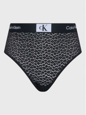 Nohavičky s vysokým pásom Calvin Klein Underwear - čierna