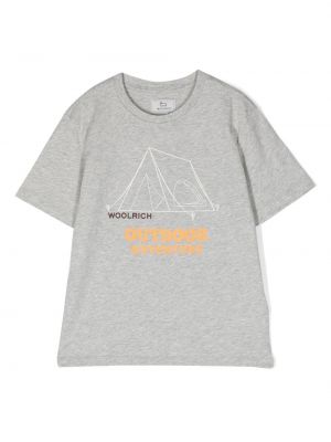 T-shirt för tjejer Woolrich Kids grå