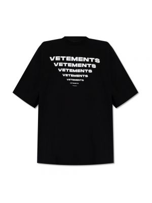 Hemd aus baumwoll mit print Vetements schwarz